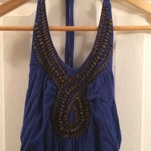 Maxi Dress w/ wooden bead detail